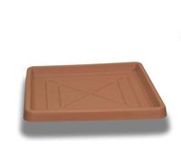 Soucoupe carrée en résine 55 cm. Terracotta