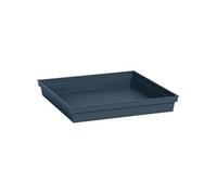 Soucoupe Carrée - EDA - Toscane - 40 cm - Pour Pot 50 cm réf. 013648 - 40 x 40 x H. 5,9 cm - Bleu Jean