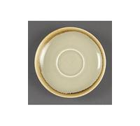 Olympia Kiln - 6 soucoupes Cappuccino vert mousse 160 mm, Ensemble de 6 soucoupes pour tasses à café en porcelaine GP481