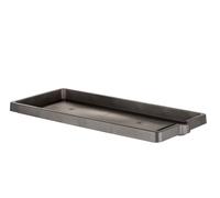 Soucoupe Jardinière Rectangle "legno" En Plastique - Gris Anthracite - Taille L - L 100 X L 36 X H 5,5 Cm
