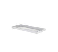 Soucoupe jardinière rectangle "Legno" en plastique - L 75 x l 33,5 cm - Blanc