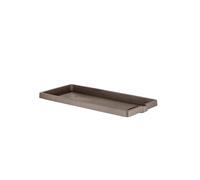 Soucoupe jardinière rectangle "Legno" en plastique - L 91 x l 35 - Taupe