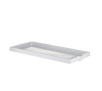Soucoupe jardinière rectangle ""Legno"" en plastique - L 93 x l 36 - Blanc