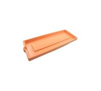 Soucoupe jardinière rectangle ""Legno"" en plastique - L 93 x l 36 - Terracotta