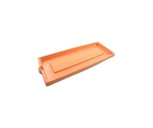 Soucoupe jardinière rectangle ""Legno"" en plastique - L 93 x l 36 - Terracotta