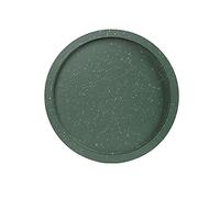 Soucoupe pour pot de fleurs aspect ciment, plateaux de plantes sans trous, soucoupe pour plantes d'intérieur et de jardin, coussin rond en plastique (couleur : vert, taille : 28 cm)
