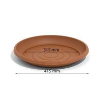 Soucoupe pour pot de fleurs - GENERIQUE - 1401007110 - Terre cuite - 41 cm - Marron