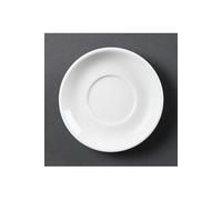 Olympia Whiteware – Soucoupes à expresso empilables en porcelaine blanche – Lot de 12