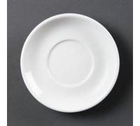 Olympia Whiteware – Soucoupes à expresso empilables en porcelaine blanche – Lot de 12