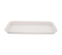 Soucoupe Rectangulaire Blanche en Plastique pour Jardinière Longue | Résine Épaisse, Format Étroit pour Rebord de Fenêtre, Plantes D’intérieur, Bonsaïs et Bacs de Plantation