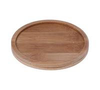 Soucoupe ronde en bois de bambou - Mini pot de fleurs - Plateau rond en bambou pour plantes grasses - Soucoupe ronde en bambou - Soucoupe ronde pour plantes - Plateau de pot de fleurs rond - Pot de