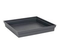 EDA - Soucoupe Carrée TOSCANE 40 cm - pour Pot de Fleur Carré Toscane 50 cm - 40 x 40 x H.5,9 cm - Gris Anthracite