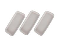Soucoupes de Pots de Fleurs Blanc en Plastique 3 Pièces Rectangulaires | Fond Antidérapant, Protection de Surface, pour Pots et Godets, Usage Intérieur, Balcon D’appartement