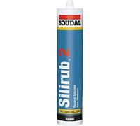 Soudal 105962 Silirub 2 Mastic Silicone Neutre, Blanc Crème, 310 ml