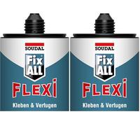 Soudal Colle universelle Fix All Flexi, 470 g, gris clair, avec buse à clip (Lot de 2)
