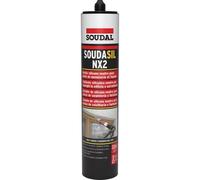 SOUDAL Mastic silicone bâtiment neutre - Soudasil NX2 - Menuiserie Façade et vitrage Gris anthracite RAL 7016 - Droguerie
