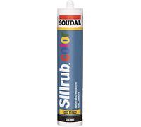 Soudal - Mastic silicone neutre silirub color - Coloris.Blanc perle - R.A.L..1013 -