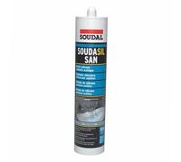 SOUDAL Silicone sanitaire acétique 280ml - Soudasil SAN Transparent - Droguerie