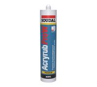 Soudal Soudal Acryrub Pro-W noir, mastic 310 ml Quantité:15