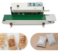 Soudeuse à bande continue - Soudeuse automatique à bande transporteuse - 500 W - Pour produits alimentaires et pharmaceutiques - Blanc