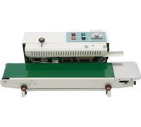 Soudeuse à bande continue - Soudeuse horizontale pour sachets - Puissance 500 W - Largeur de soudure 5–12 mm - Température 0–300 °C - Prise européenne - Beige et vert