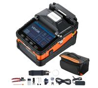 VEVOR Soudeuse Fibre Optique 6 Moteurs Épisseuse Fusion avec Épissage 8 s compatible SM MM DS NZDS, Alignement Cœur, Chauffage 18 s, 5200 mAh, Écran LCD 5 pouces, Porte-fibre 3-en-1, APP Bluetooth