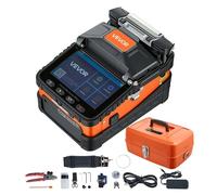 VEVOR Soudeuse Fibre Optique 6 Moteurs Épisseuse Fusion avec Épissage 8 s compatible SM MM DS NZDS, Alignement Cœur, Chauffage 18 s, 5200 mAh, Écran Tactile 5 pouces, Porte-fibre 3-en-1, Bluetooth