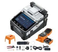 VEVOR Soudeuse Fibre Optique 6 Moteurs Épisseuse Fusion Épissage Rapide 6 s compatible SM MM DS NZDS, Alignement Cœur, Chauffage 15 s, 7800 mAh, Écran Tactile 5 pouces, Porte-fibre 3-en-1, Bluetooth