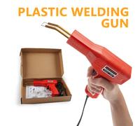 Soudeuse plastique, machine à souder, pistolet à souder pour pare-chocs de voiture, 4 types de agrafes pour réparations de pare-chocs/kayak/produits en plastique Red with 200pcs