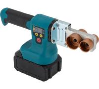 Soudeuse pour tuyaux en plastique - Soudeuse pour tuyaux sans fil - 280 W - Batterie Li-ion - 5 têtes de soudage - Pour tuyaux d'eau - Bleu