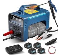 Soudeuse sans Fil, Poste à souder MMA Arc 160A Portable à Batterie avec onduleur IGBT, écran LED Intelligent, Courant de soudage 30-165A pour Acier au Carbone, Acier Inoxydable,Two Electricity