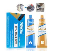 Soudure à Froid Metal, Colle Metal Extra Forte, Soudure a Froid Aluminium, Colles Époxy Métal, AB Glue, colle Puissante pour Métal, Pâte de Réparation en métal pour Acier, Fonte, 50g*2