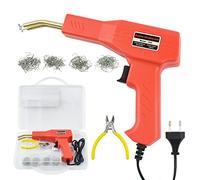 Soudure Plastique Machine, Aolkee 50W Soudeuse Plastique, Kit Reparation Plastique, Outil de soudage de réparation de pare chocs de voiture avec 200 agrafes, pinces, mallette de transport