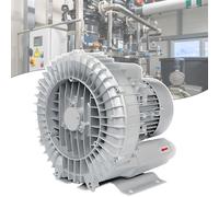 Soufflante Régénérative 370-1500W 380V Triphasée, Soufflante Vortex, Pompe à Vide Industrielle pour Soufflage ou Aspiration, Souffleur à Trois Turbines,370W