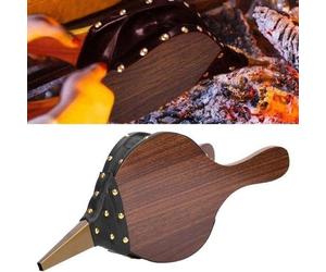 Soufflet pour briquet à bois - Soufflet pour barbecue de camping, foyer extérieur, poêle à bois - 15,7 x 7 pouces