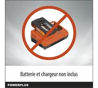 Souffleur à Batterie Powerplus, 20V, 145km/h, 9,5m3/min, Orange et Noir