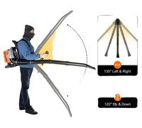 Souffleur à dos, puissance de 2,7 kW, cylindrée de 63 cm³, réservoir de carburant de 1,8 L, niveau sonore de 101 dB(A), débit d'air de 0,3 m³/s