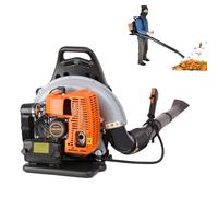 Souffleur à essence - 3,6 CV - 6800 tr/min - 63 CC - 2 temps - Débit d'air de 1080 m³/h - Réservoir de carburant de 1,8 l - Pour l'entretien de la pelouse, le nettoyage des feuilles et le déneigement