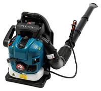 Souffleur à essence pour feuilles - Modèle à dos, moteur 4 temps - 2,6 kW - 7000 tr/min - Vitesse réglable - Sans fil, idéal pour le jardin et la pelouse - Couleur : bleu