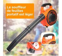 Souffleur à feuilles à handheld à essence - 26cc - 2 temps souffleur broyeur