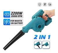 Souffleur à feuilles sans fil - Makita - 2200 W - Compatible batterie Makita 18 V - Débit d'air 3,6 m/min