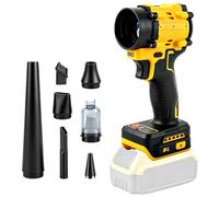 Souffleur à Main et aspirateur sans Fil 2 en 1 pour Batterie Dewalt 20 V | 85000 tr/min - Souffleur sans balais et aspirateur à main - Souffleur portable à batterie avec 5 buses pour voiture, maison