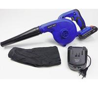 Souffleur à main sans fil, 18V, batterie lithium-ion, avec chargeur, buse et sac à poussière