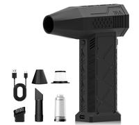Souffleur Air Comprimé, Souffleur Électrique Turbo 130000 TR/Min - 3 Vitesses Réglables,Soufflerie Electrique Mini avec Soufflage et Dépoussiérage, pour Nettoyage Atelier, Clavier, Voiture et Maison