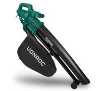Souffleur et aspirateur à feuilles 3300W 3-en-1 - Souffler, aspirer et déchiqueter - Vitesse d’air de 270km/h - Sac de collecte 35L