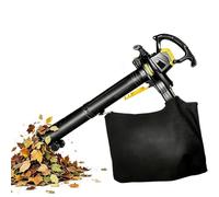 Souffleur/Aspirateur Électrique 3800W avec Sac Collecteur 40L | Commande à 6 vitesses, commutation soufflage/aspiration à une touche, rapport de déchiquetage 16:1 pour les débris de jardin