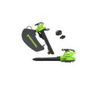 Souffleur aspiro-broyeur Brushless DVT 48V GREENWORKS - Batterie 4,0Ah et chargeur - GD48BVIIK4