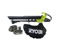 Souffleur aspiro-broyeur RYOBI 18V One+ Brushless OBV18 - Batterie 4 0Ah et chargeur