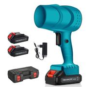 Souffleur Batterie, Mini Souffleur sans Fil 2X 1500mAh avec Moteur sans Balais, Souffleuse Électrique Puissant pour Feuilles, Neige et Poussière, Haute Force de Soufflage (Bleu)