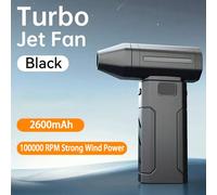 Souffleur d'air comprimé haute pression turbo jet, ventilateur de refroidissement personnel 10000 tr/min super puissant sans fil, souffleur électrique à double usage maison/voiture, équipé d'une batte